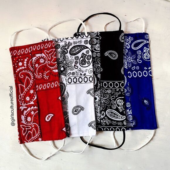 2 PK Bandana Prints Face Mask - Picture 1 of 1